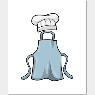 Cooking apron and Cooking hat Posters and Art